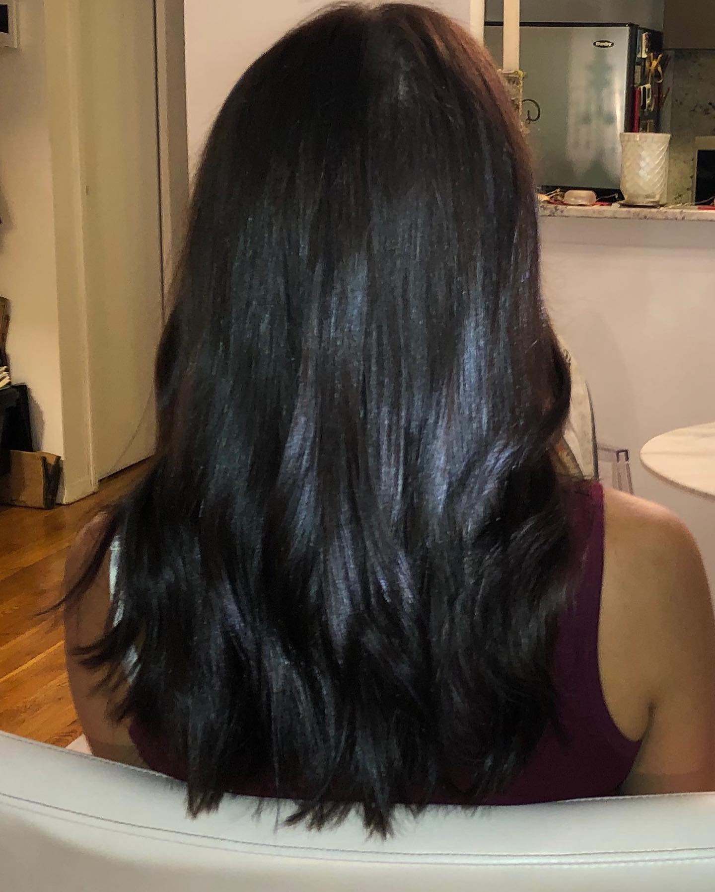 Silky hand tied extensions! #handtiedextensions, #sewinhairextensions, #tapeinhairextensions, #halohairextensions, #hairextensionsnyc