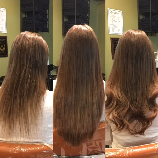 Halo Hair Extensions Before & After